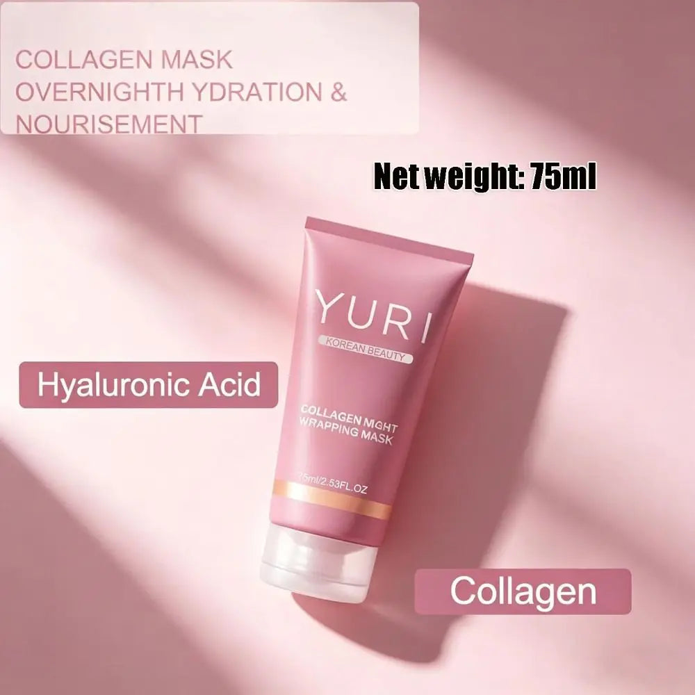 New 75ML Collagen Night Wrapping Mask Easy Peel Off Hydrating Facial Mask Face Mask Skin Care
