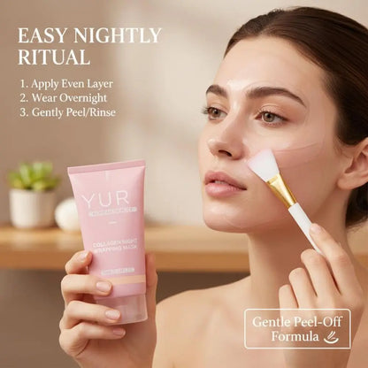 New 75ML Collagen Night Wrapping Mask Easy Peel Off Hydrating Facial Mask Face Mask Skin Care
